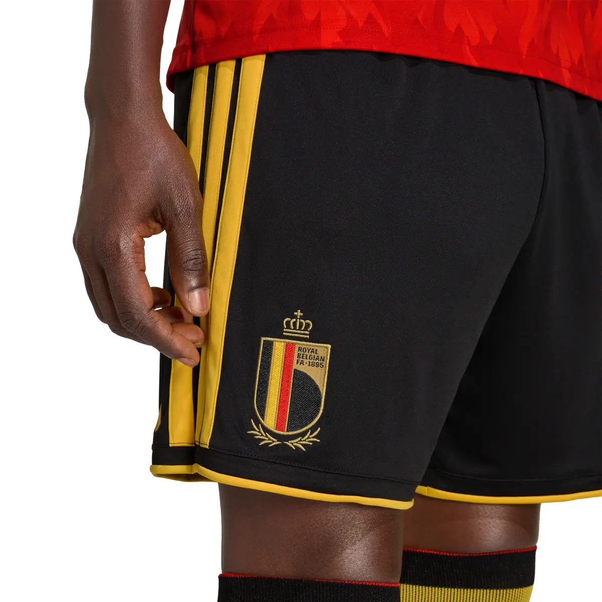 Belgien Herrenfußballshort Home 2026, Heimshorts mit Climacool für Spiel, Training und Fanmomente - machsport