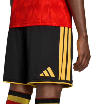 Belgien Herrenfußballshort Home 2026, Heimshorts mit Climacool für Spiel, Training und Fanmomente - machsport