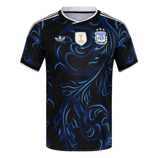 Argentinien Herrenfußballshirt Away 2026, Auswärtstrikot mit Climacool für Spiel, Training und Fanmomente – schwarz / S
