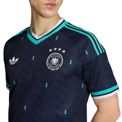 Deutschland Herrenfußballshirt Away Trikot, Auswärtstrikot mit Climacool für Spiel, Training und Fan Einsatz - machsport