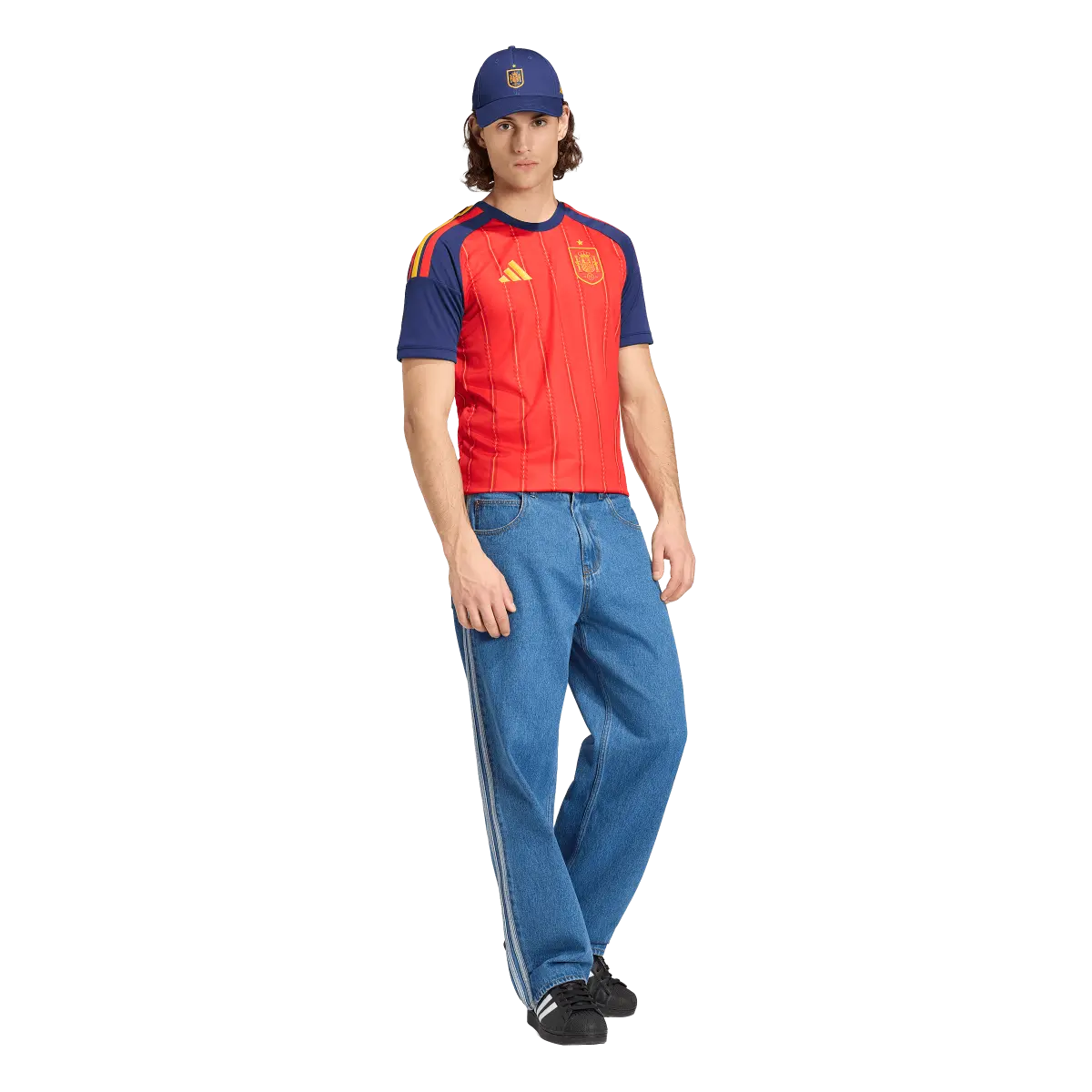 Spanien Herrenfußballshirt Home Jersey 2026, Heimtrikot mit Climacool für Spiel, Training und Fan Einsatz - machsport