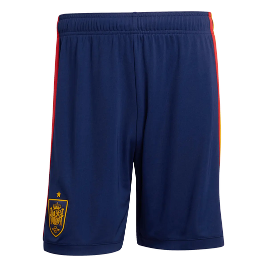 Spanien Herrenfußballshort Home 2026, Heimshorts mit Climacool für Spiel, Training und Fan Einsatz – dunkelblau / S