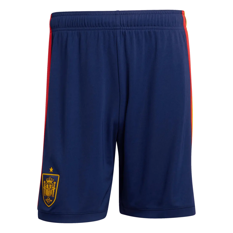 Spanien Herrenfußballshort Home 2026, Heimshorts mit Climacool für Spiel, Training und Fan Einsatz - machsport