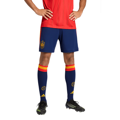 Spanien Herrenfußballshort Home 2026, Heimshorts mit Climacool für Spiel, Training und Fan Einsatz - machsport