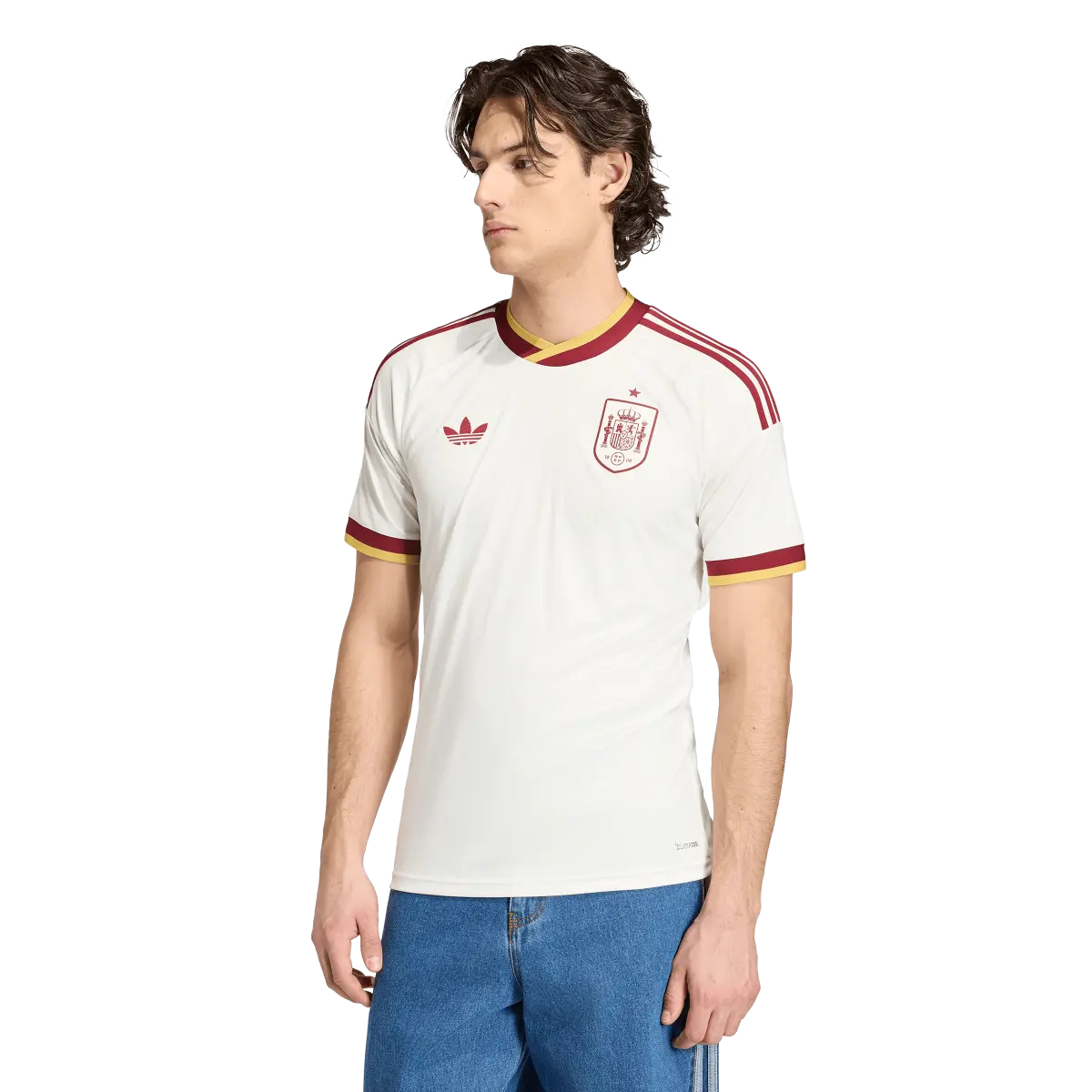 Spanien Herrenfußballshirt Away Jersey, Auswärtstrikot mit Climacool für Spiel, Training und Fan Einsatz - machsport