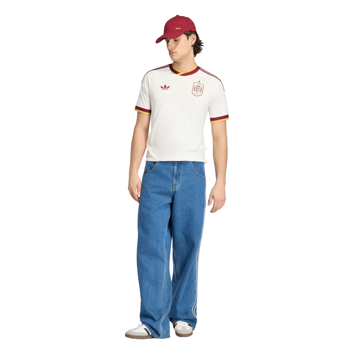 Spanien Herrenfußballshirt Away Jersey, Auswärtstrikot mit Climacool für Spiel, Training und Fan Einsatz - machsport