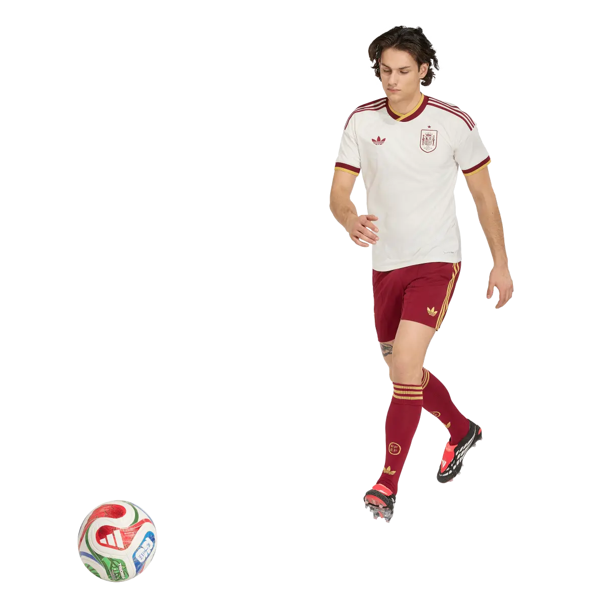 Spanien Herrenfußballshort Away 2026, Auswärtsshorts mit Climacool für Spiel, Training und Fan Einsatz - machsport – Bild 