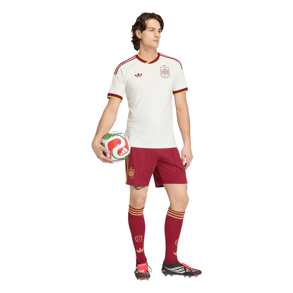 Spanien Herrenfußballshort Away 2026, Auswärtsshorts mit Climacool für Spiel, Training und Fan Einsatz - machsport – Bild 