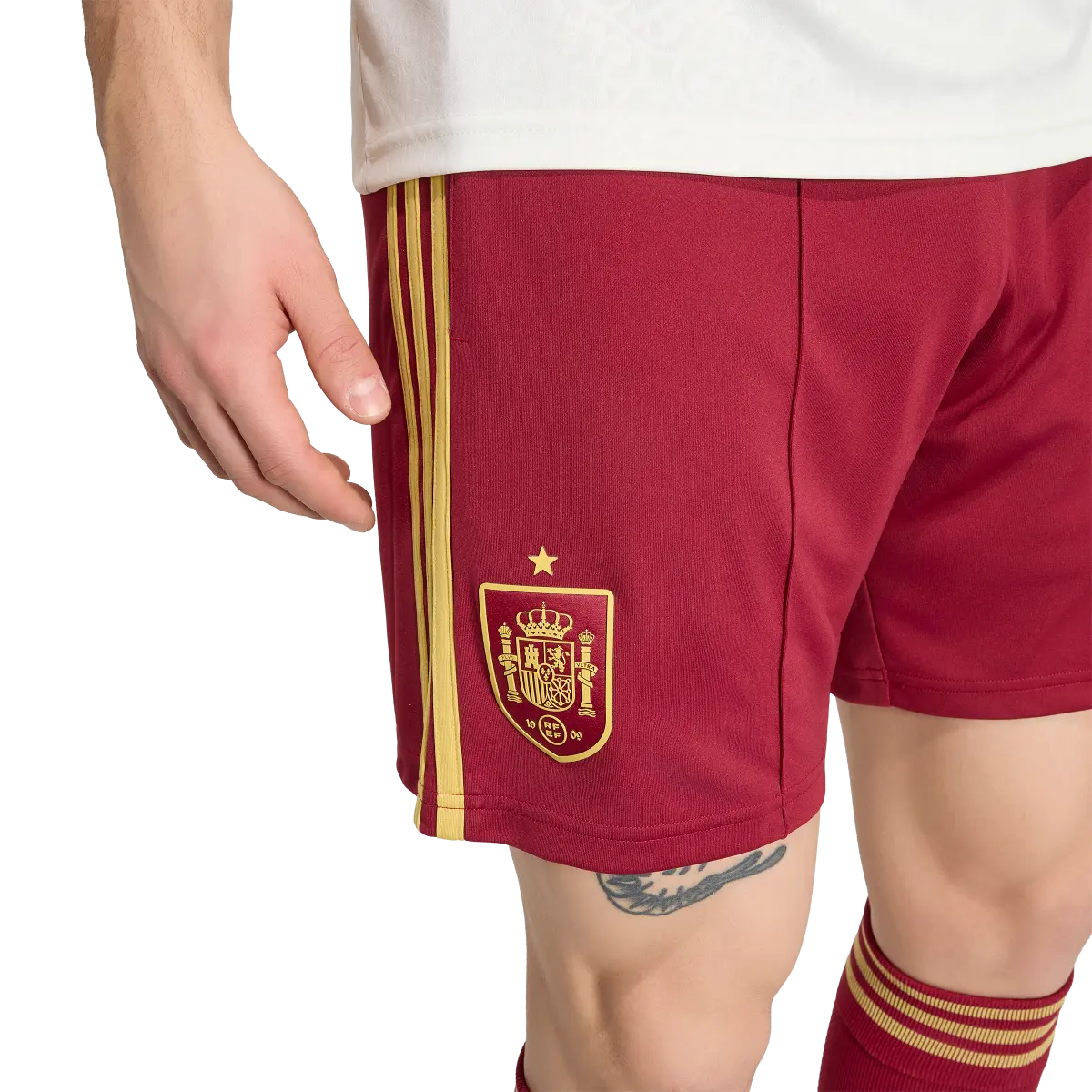 Spanien Herrenfußballshort Away 2026, Auswärtsshorts mit Climacool für Spiel, Training und Fan Einsatz - machsport – Bild 