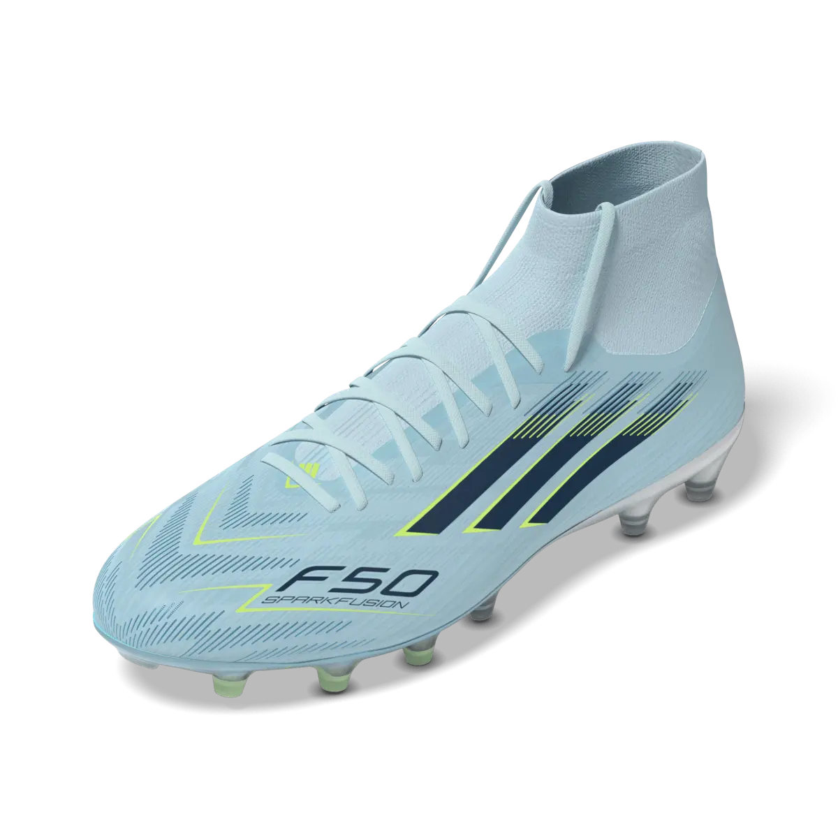 Adidas Fußballschuhe F50 Sparkfusion Pro, Mid Cut Fußballschuhe für feste Böden und Kunstrasen mit Primeknit Schaft - machsport