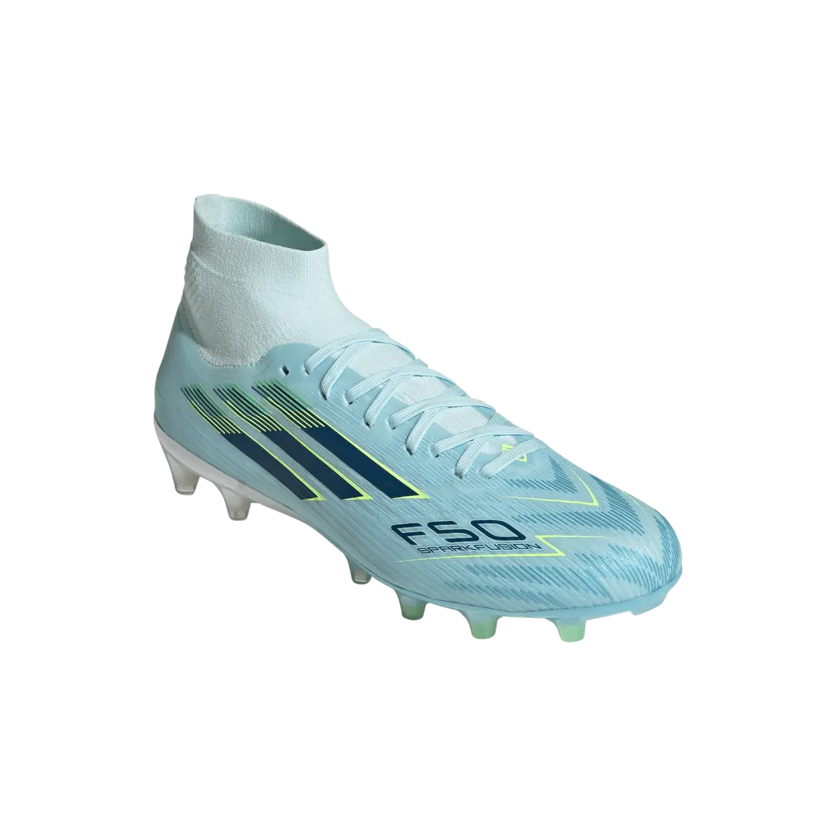 Adidas Fußballschuhe F50 Sparkfusion Pro, Mid Cut Fußballschuhe für feste Böden und Kunstrasen mit Primeknit Schaft - machsport