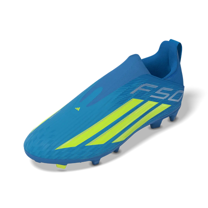 Adidas Kinderfußballschuhe F50 League LL FG/MG, schnürlose Fußballschuhe für feste Böden und Kunstrasen mit Sprintplate 360 - machsport