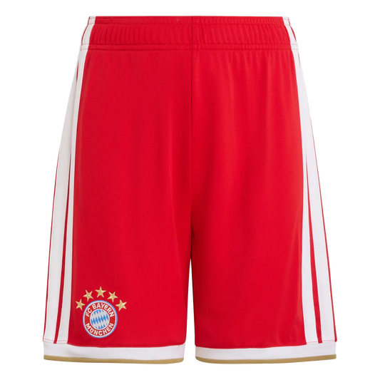 FC Bayern München Kinderfußballhose Home 26/27, Heimshorts mit Climacool für junge Fans – rot / 128