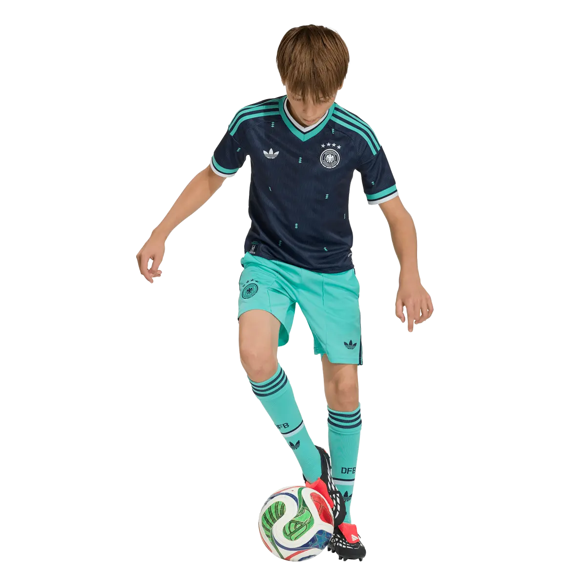 Deutschland Kinderfußballshirt Away Jersey Kids, Kinder Auswärtstrikot mit Climacool für Spiel, Training und Fan Einsatz - machsport – Bild 