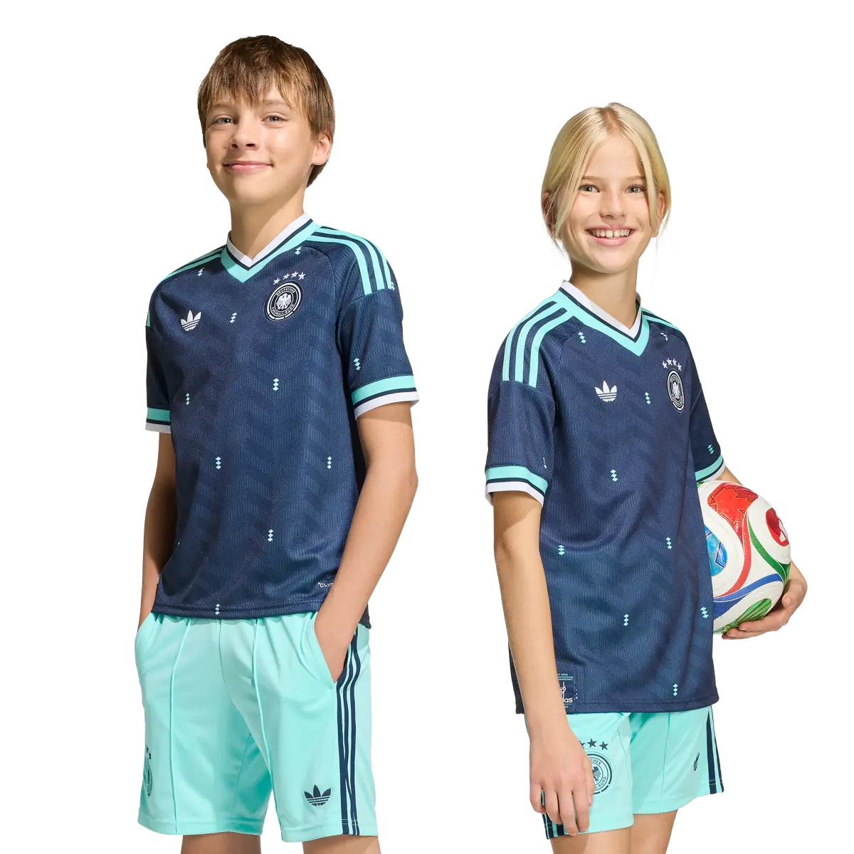 Deutschland Kinderfußballshirt Away Jersey Kids, Kinder Auswärtstrikot mit Climacool für Spiel, Training und Fan Einsatz - machsport – Bild 