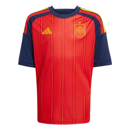 Spanien Kinderfußballshirt Home Jersey 2026, Kinder Heimtrikot mit Climacool für Spiel, Training und Fan Einsatz - machsport
