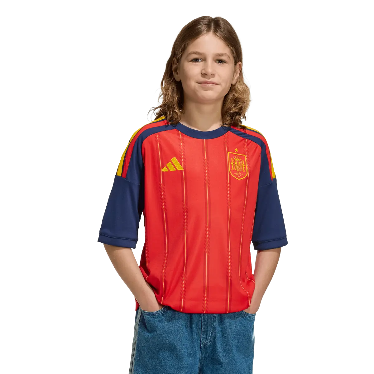 Spanien Kinderfußballshirt Home Jersey 2026, Kinder Heimtrikot mit Climacool für Spiel, Training und Fan Einsatz - machsport – Bild 