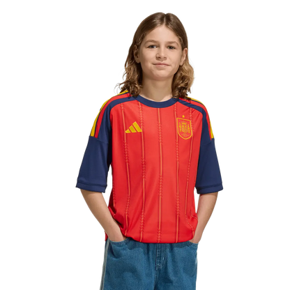Spanien Kinderfußballshirt Home Jersey 2026, Kinder Heimtrikot mit Climacool für Spiel, Training und Fan Einsatz - machsport