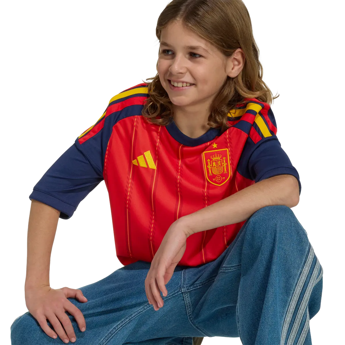 Spanien Kinderfußballshirt Home Jersey 2026, Kinder Heimtrikot mit Climacool für Spiel, Training und Fan Einsatz - machsport – Bild 