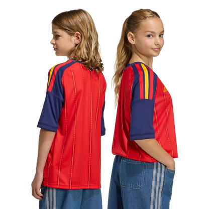 Spanien Kinderfußballshirt Home Jersey 2026, Kinder Heimtrikot mit Climacool für Spiel, Training und Fan Einsatz - machsport