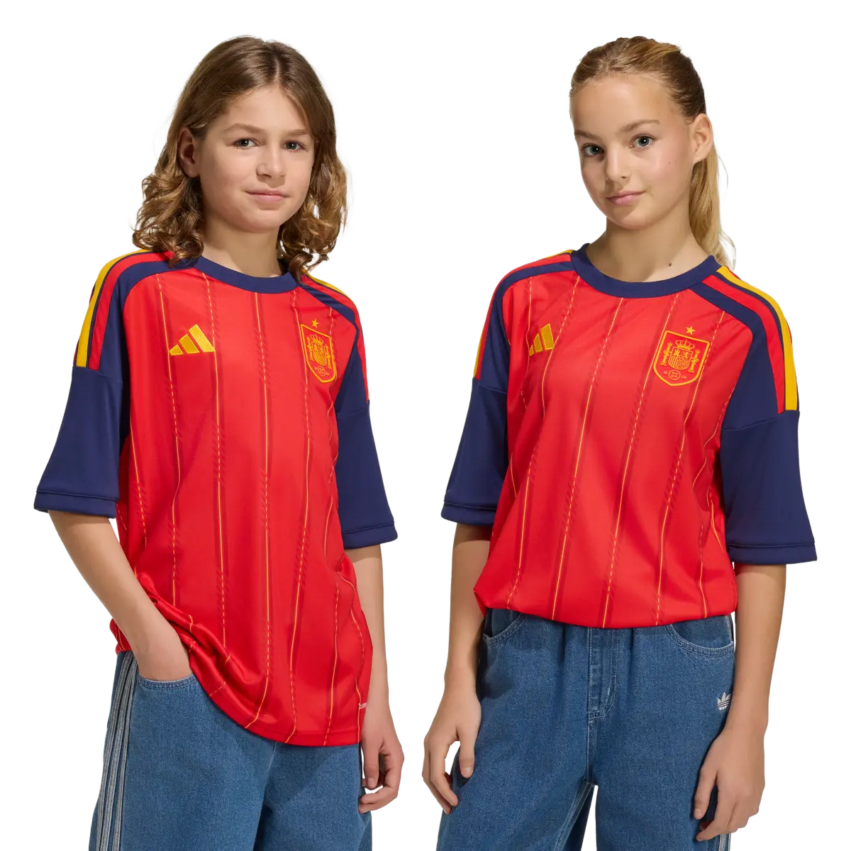 Spanien Kinderfußballshirt Home Jersey 2026, Kinder Heimtrikot mit Climacool für Spiel, Training und Fan Einsatz - machsport