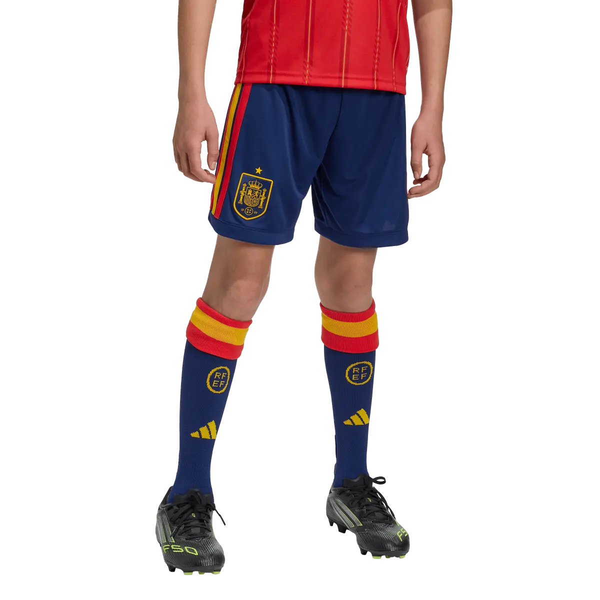 Spanien Kinderfußballshort Home Shorts, Heimshorts mit Climacool für Spiel, Training und Fan Einsatz - machsport