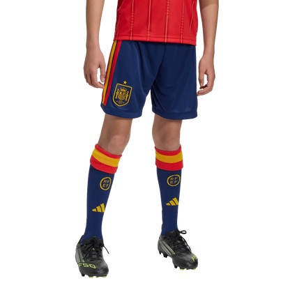 Spanien Kinderfußballshort Home Shorts, Heimshorts mit Climacool für Spiel, Training und Fan Einsatz - machsport
