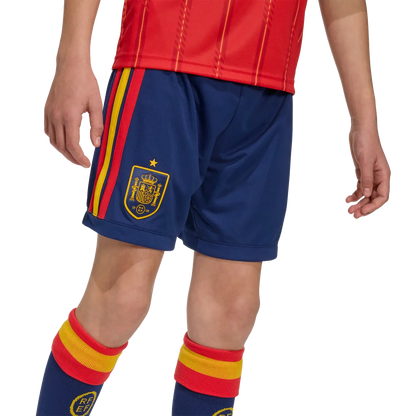 Spanien Kinderfußballshort Home Shorts, Heimshorts mit Climacool für Spiel, Training und Fan Einsatz - machsport