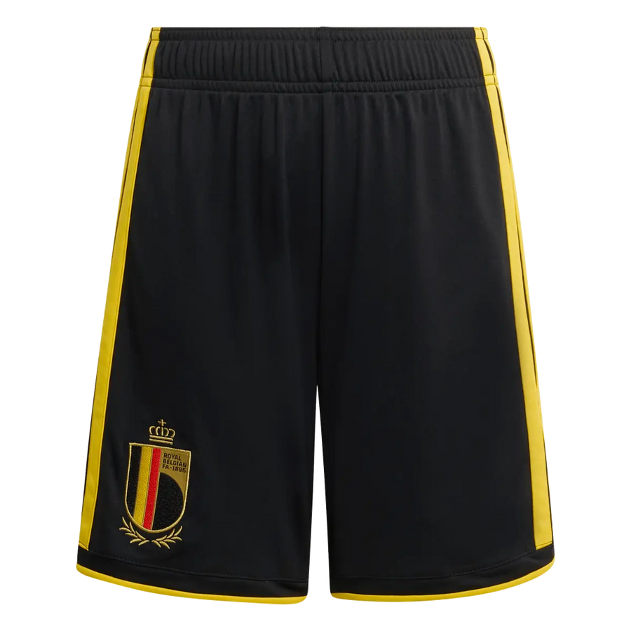 Belgien Kinderfußballshort Home 2026, Heimshorts mit Climacool für Spiel, Training und Fan Einsatz - machsport