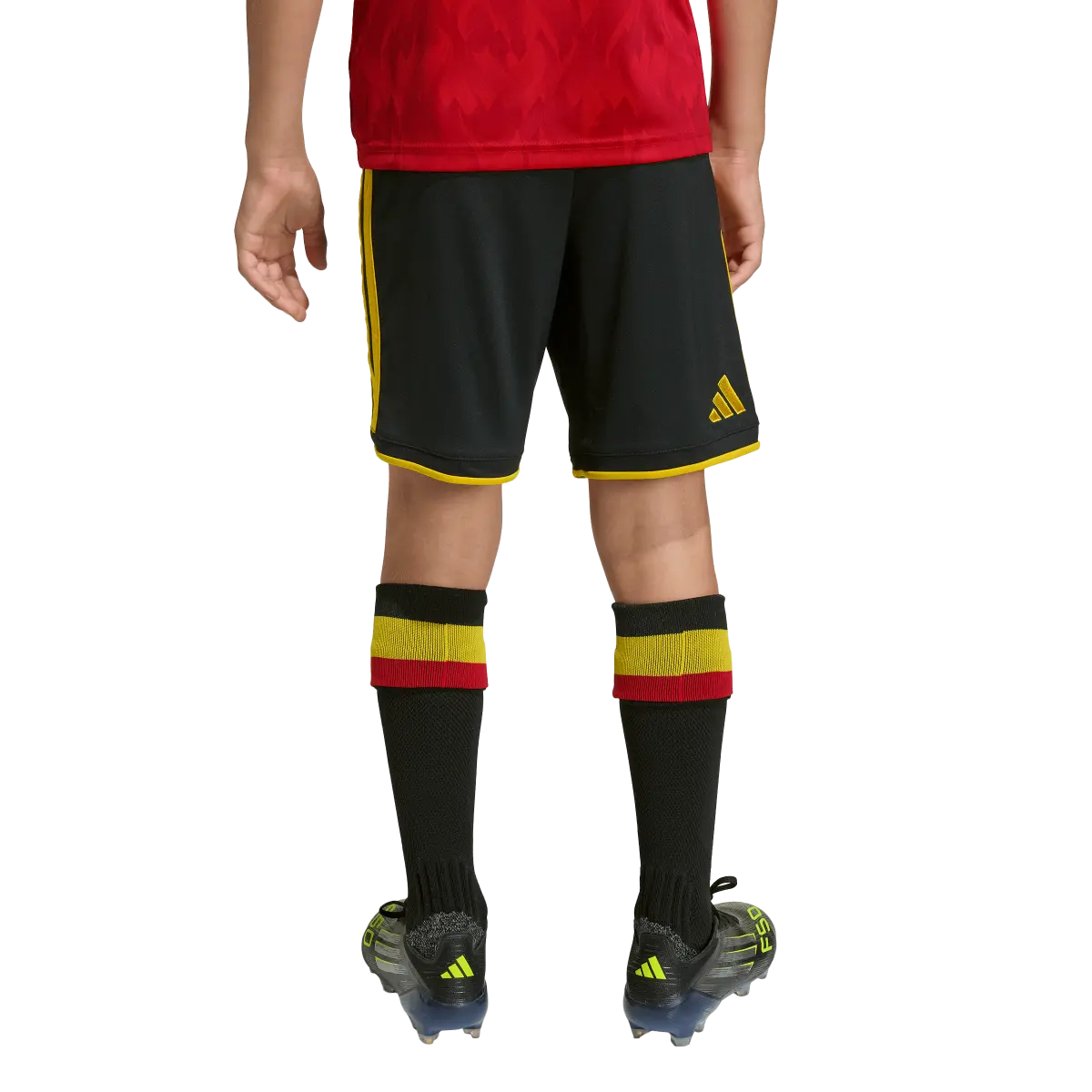 Belgien Kinderfußballshort Home 2026, Heimshorts mit Climacool für Spiel, Training und Fan Einsatz - machsport