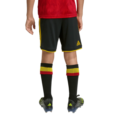 Belgien Kinderfußballshort Home 2026, Heimshorts mit Climacool für Spiel, Training und Fan Einsatz - machsport