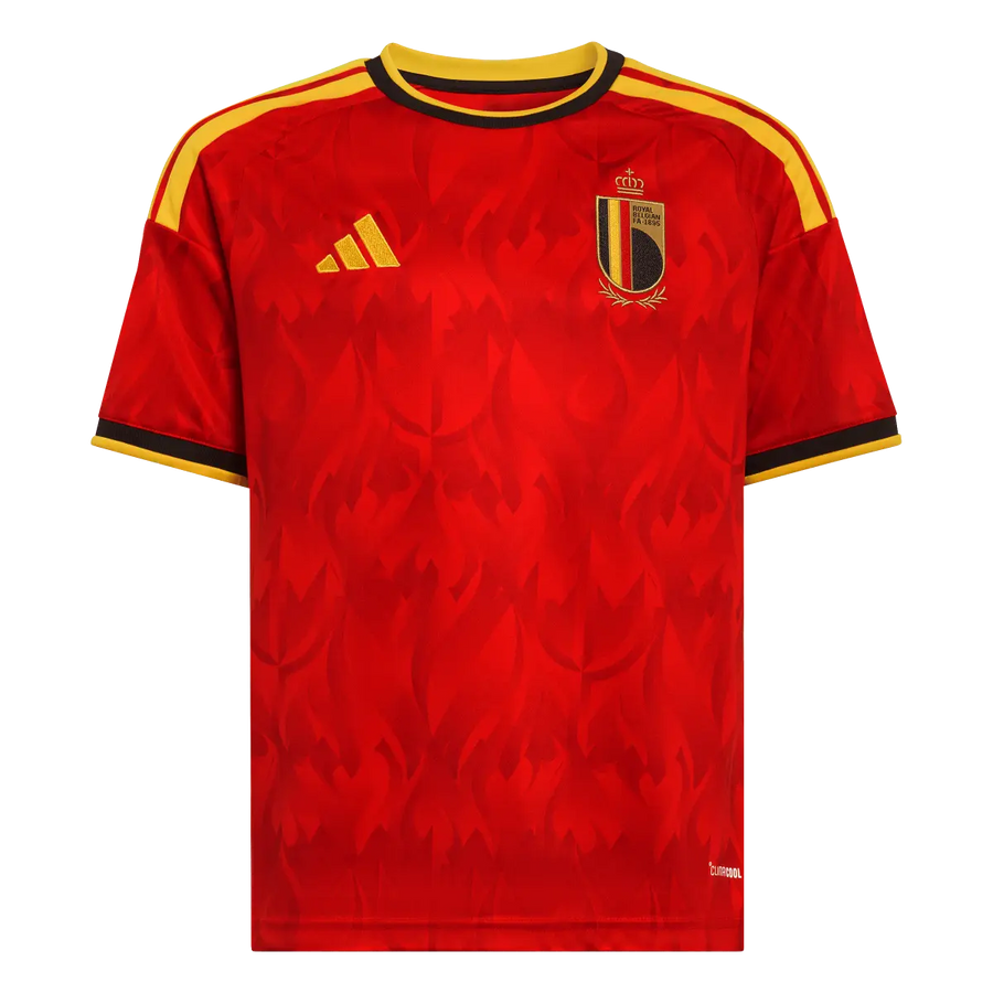 Belgien Kinderfußballshirt Home 2026, Heimtrikot mit Climacool für Training, Spiel und Fanmomente - machsport