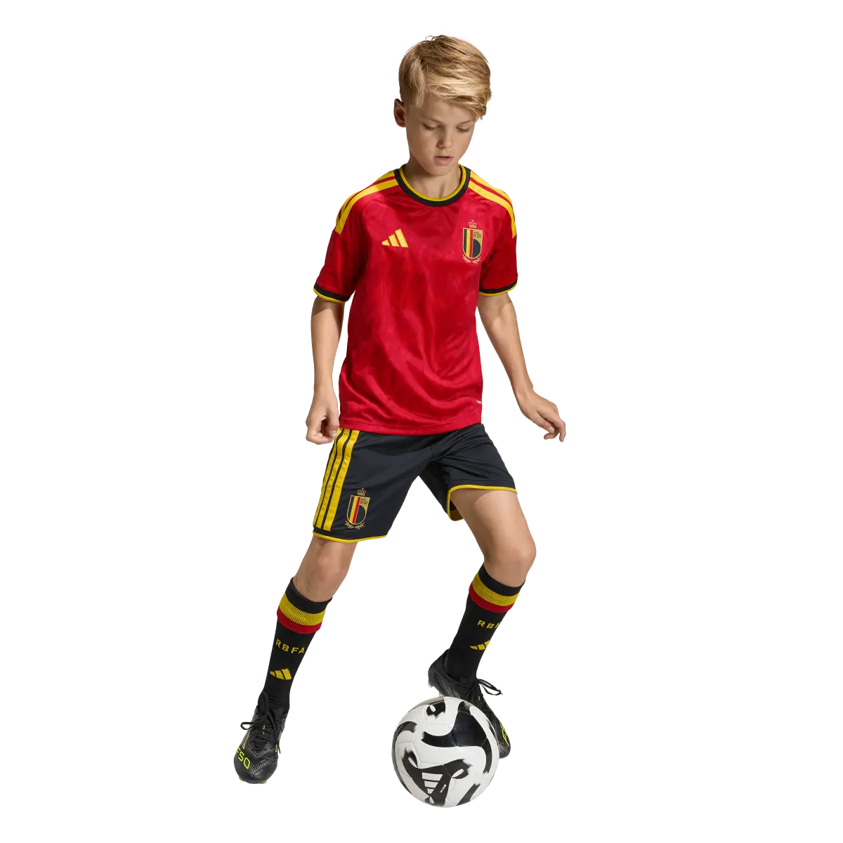 Belgien Kinderfußballshirt Home 2026, Heimtrikot mit Climacool für Training, Spiel und Fanmomente - machsport – Bild 