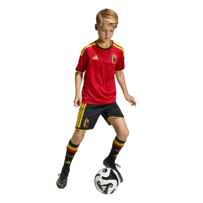 Belgien Kinderfußballshirt Home 2026, Heimtrikot mit Climacool für Training, Spiel und Fanmomente - machsport