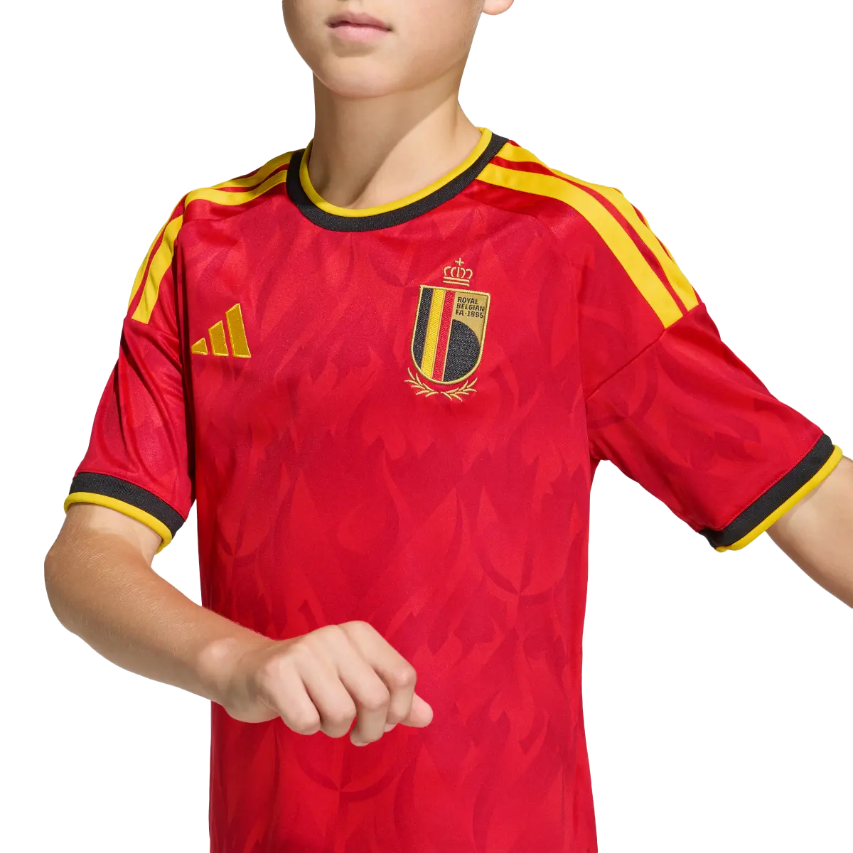 Belgien Kinderfußballshirt Home 2026, Heimtrikot mit Climacool für Training, Spiel und Fanmomente - machsport – Bild 