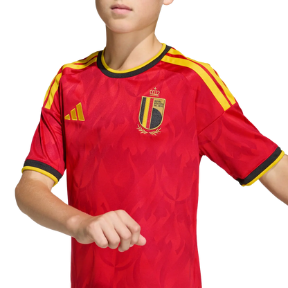 Belgien Kinderfußballshirt Home 2026, Heimtrikot mit Climacool für Training, Spiel und Fanmomente - machsport