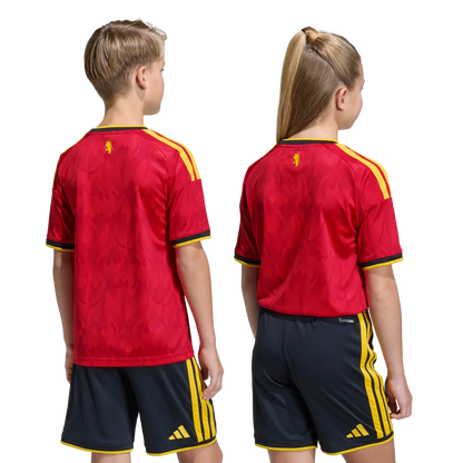 Belgien Kinderfußballshirt Home 2026, Heimtrikot mit Climacool für Training, Spiel und Fanmomente - machsport
