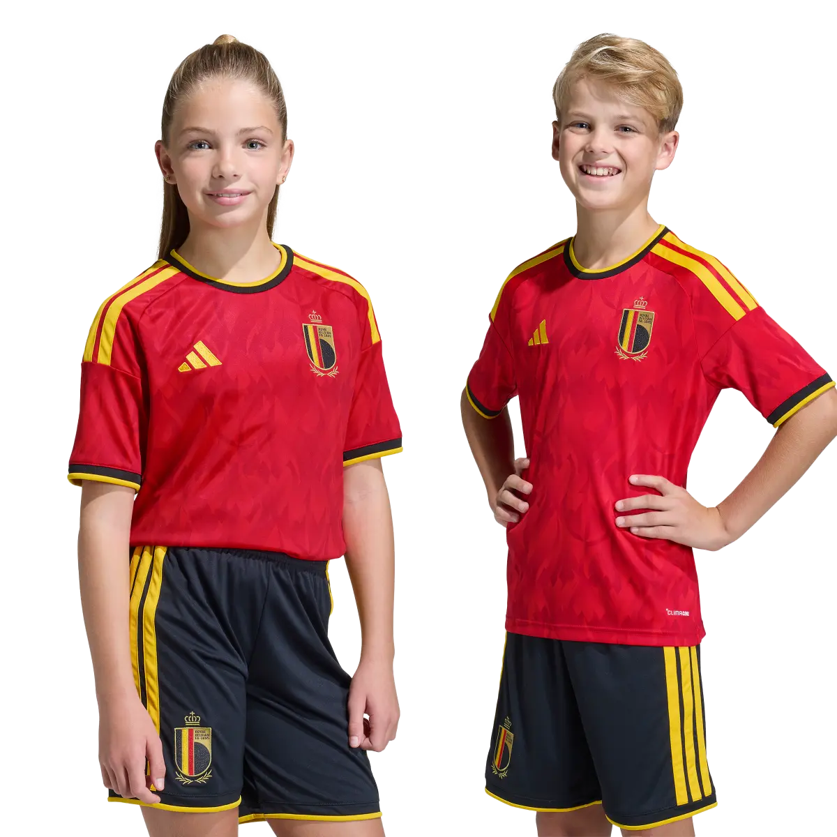 Belgien Kinderfußballshirt Home 2026, Heimtrikot mit Climacool für Training, Spiel und Fanmomente - machsport – Bild 