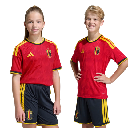 Belgien Kinderfußballshirt Home 2026, Heimtrikot mit Climacool für Training, Spiel und Fanmomente - machsport