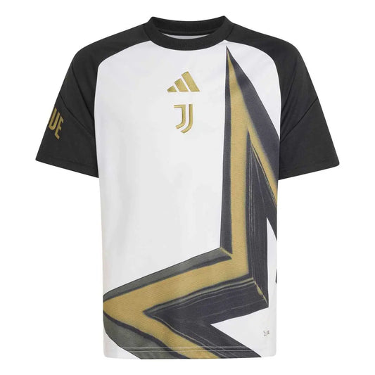 Juventus Turin Kinderfußballshirt Pre-Match Shirt 26/27 – schwarzweiß / 128
