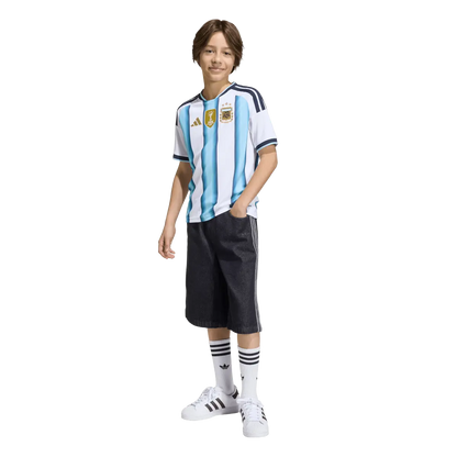 Argentinien Kinderfußballshirt Home Jersey 2026, Heimtrikot mit Climacool für junge Fußballfans - machsport