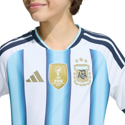 Argentinien Kinderfußballshirt Home Jersey 2026, Heimtrikot mit Climacool für junge Fußballfans - machsport