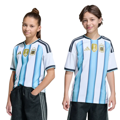Argentinien Kinderfußballshirt Home Jersey 2026, Heimtrikot mit Climacool für junge Fußballfans - machsport