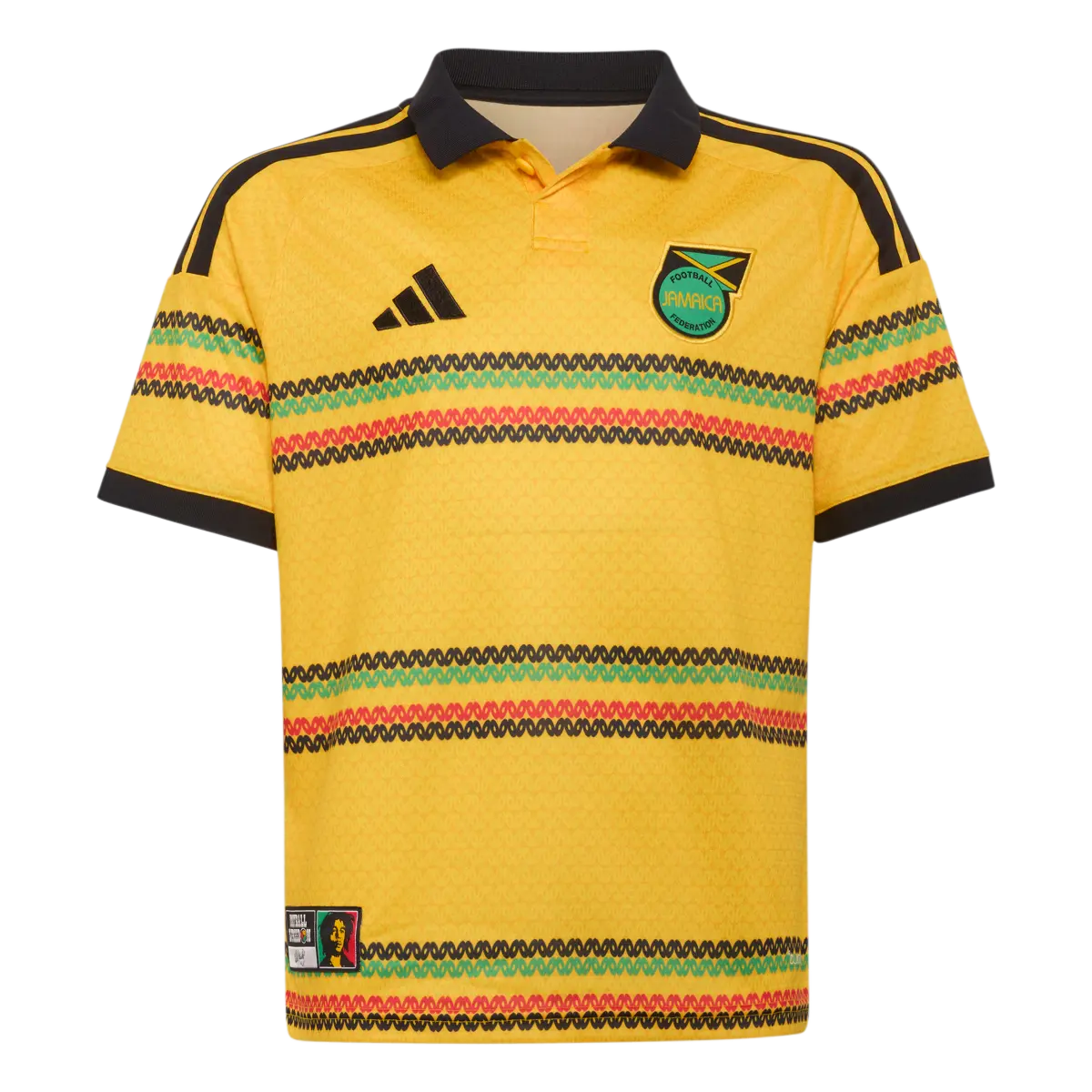 Jamaika Kinderfußballshirt Home Jersey 2026, Bob Marley, Kinder Heimtrikot mit Climacool für Spiel und Fanmomente - machsport