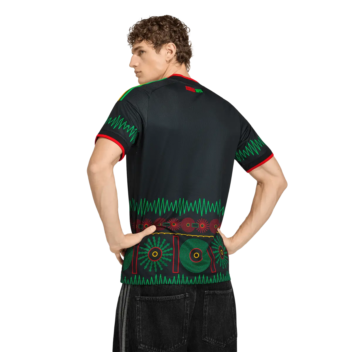 Jamaika Herrenfußballshirt Away Jersey 2026, Bob Marley Auswärtstrikot mit Climacool für Spiel und Fanmomente - machsport