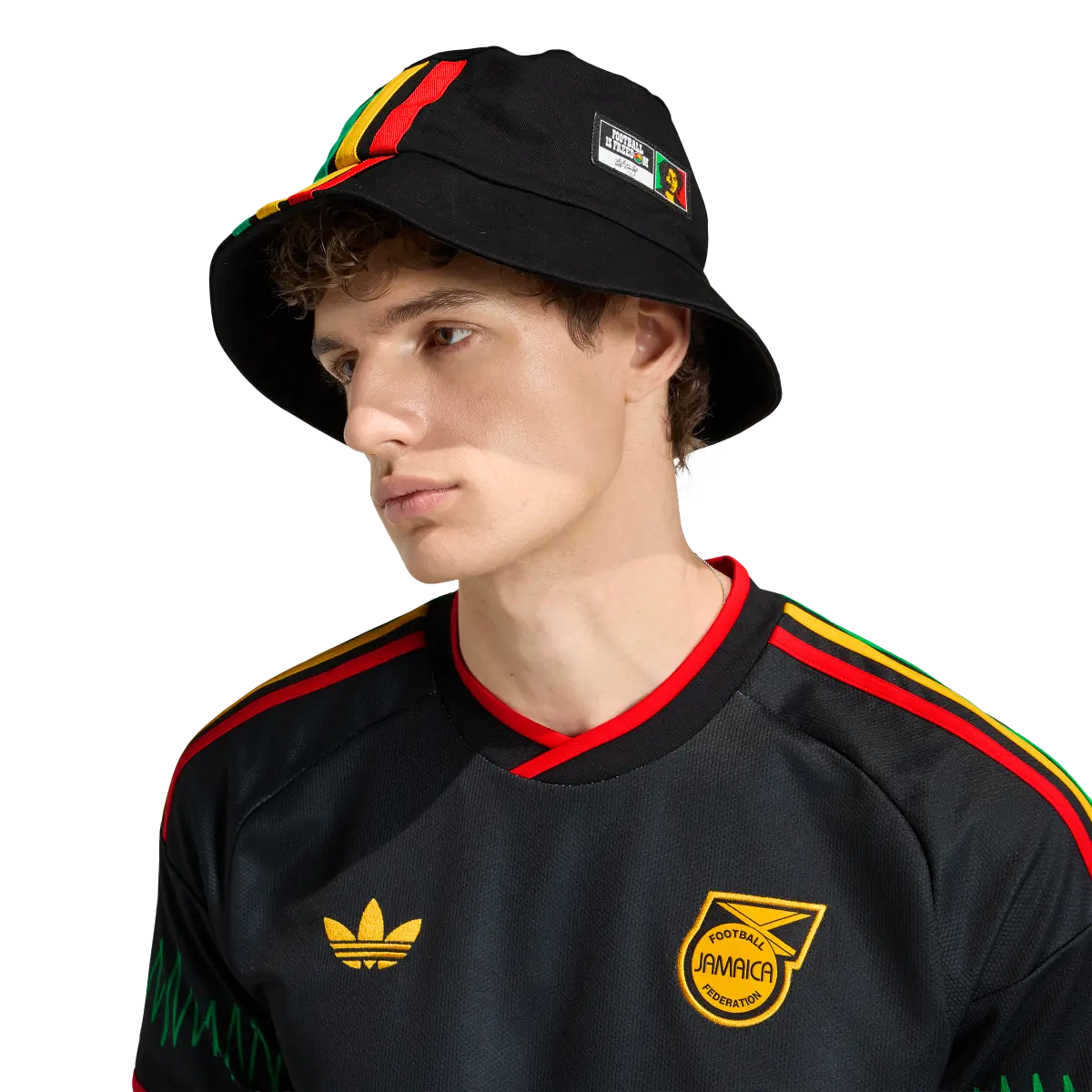 Jamaika Herrenfußballshirt Away Jersey 2026, Bob Marley Auswärtstrikot mit Climacool für Spiel und Fanmomente - machsport