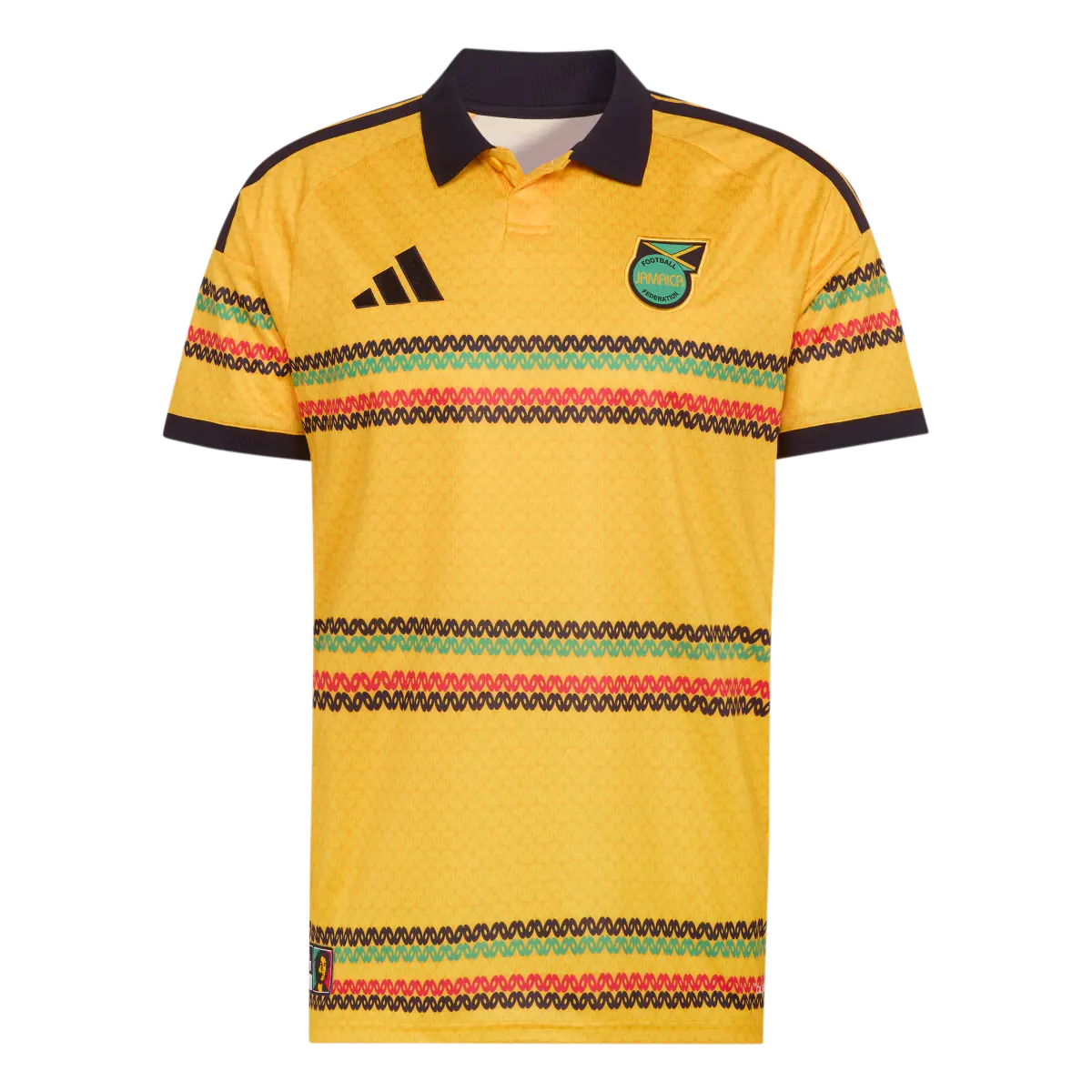 Jamaika Herrenfußballschirt Home Jersey 2026, Heimtrikot mit Climacool und Bob Marley Inspiration - machsport