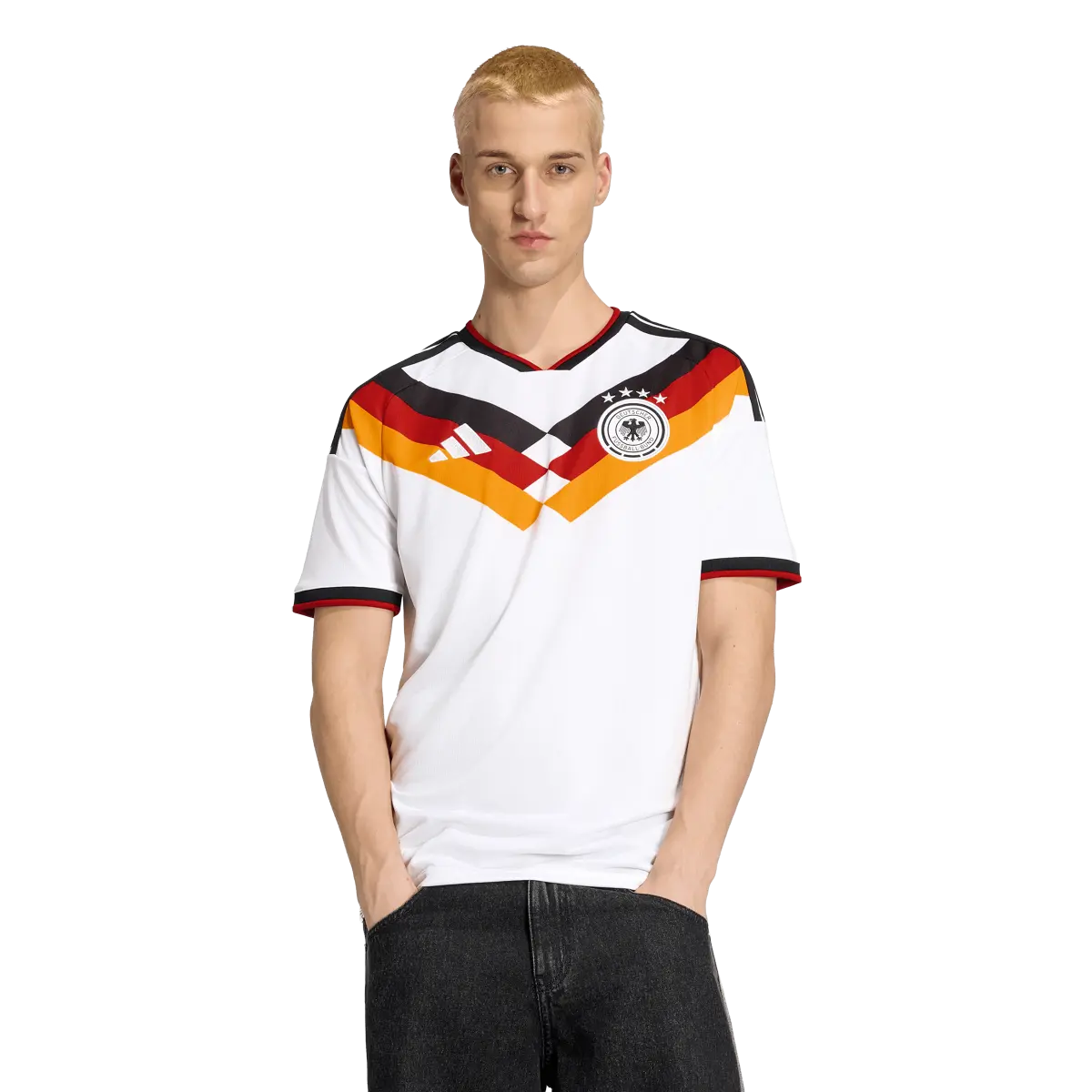 DFB Herrenfußballshirt Home 2026, Heimtrikot mit Climacool für Spiel, Training und Fan Einsatz - machsport