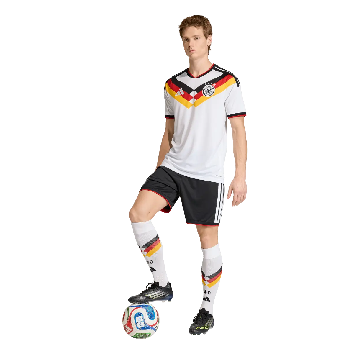 DFB Herrenfußballshirt Home 2026, Heimtrikot mit Climacool für Spiel, Training und Fan Einsatz - machsport