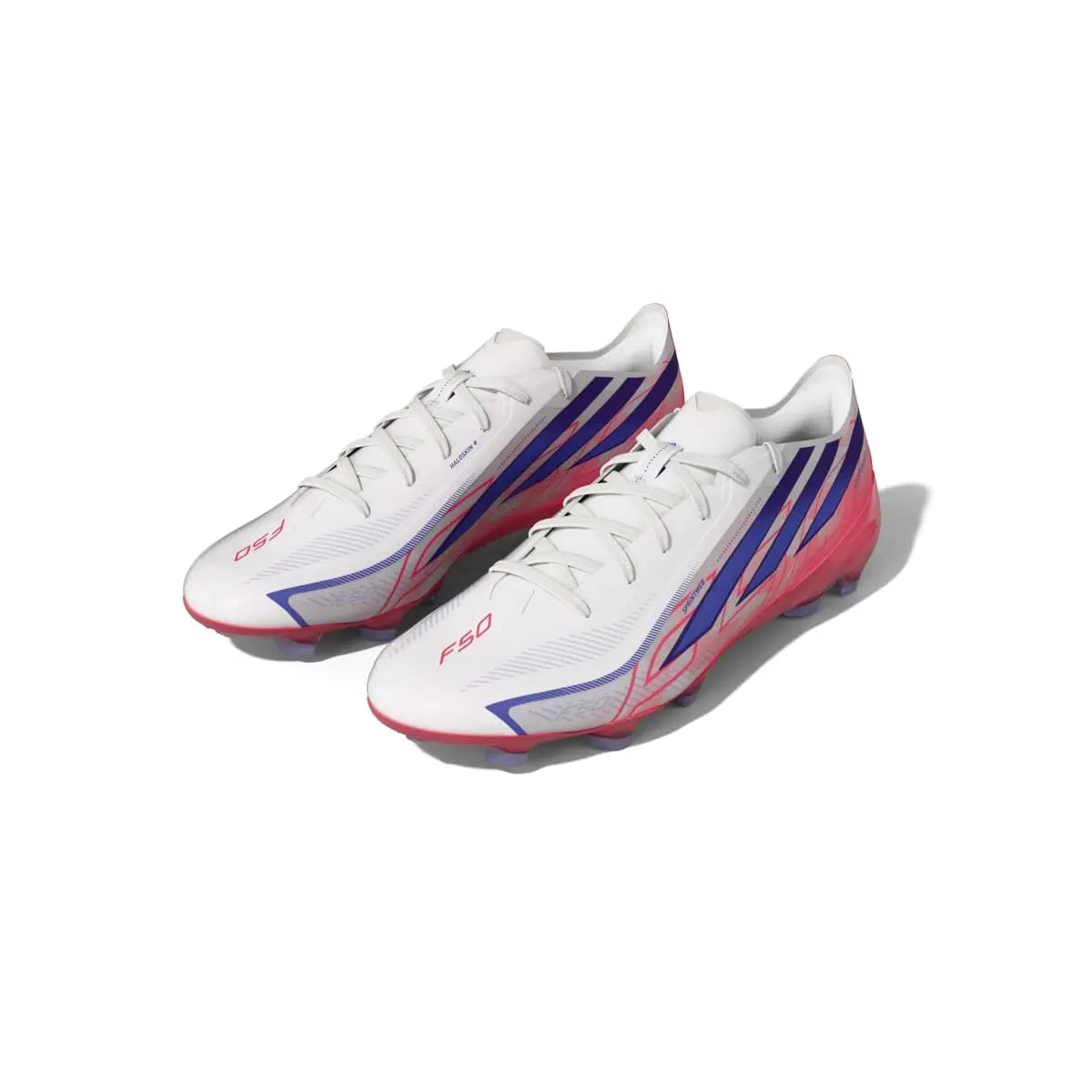 Adidas Fußballschuhe F50 Hyperfast Pro FG, Cloud White / Solar Purple / Solar Turbo – Bild 